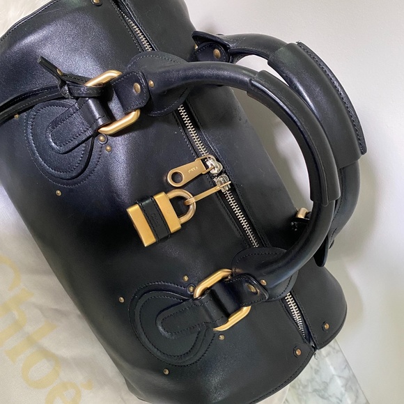 Chloe Aurore Duffle Bag Black Authentic - Picture 8 of 14